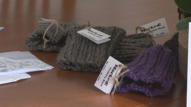 Reflective armbands knitted in memory of a Saint John area man struck and killed by a vehicle Jan. 15.