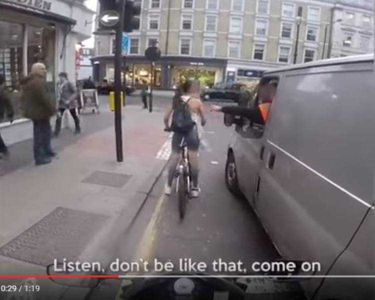 It's great TV, but did this confrontation between a van driver and a cyclist  happen in reality?.