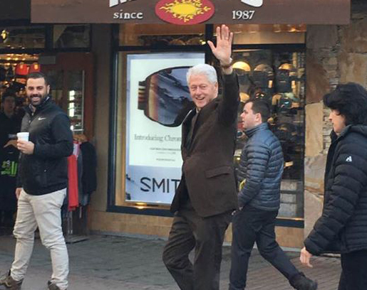 Bill Clinton spotted in Whistler Village.