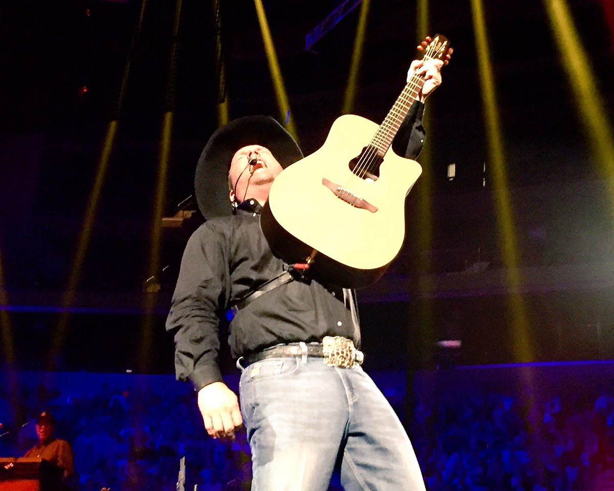 Garth Brooks performs at Rogers Place in Edmonton, Feb. 17, 2017.