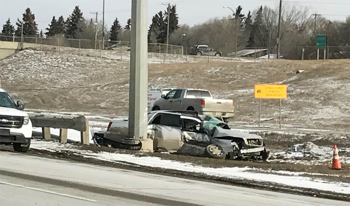 Emergency services were called to a single-vehicle crash Sunday on Circle Drive between 108th Street and College Drive.