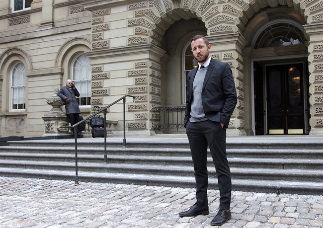 Vice Media journalist Ben Makuch is seen outside the Ontario Court of Appeal on Monday, Feb. 6, 2017.