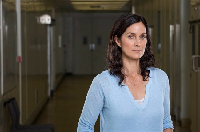 Carrie-Anne Moss is shown in a handout photo from the television series “Humans.”