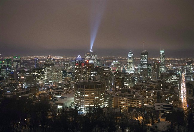 The downtown skyline is seen Wednesday, February 18, 2015 in Montreal.