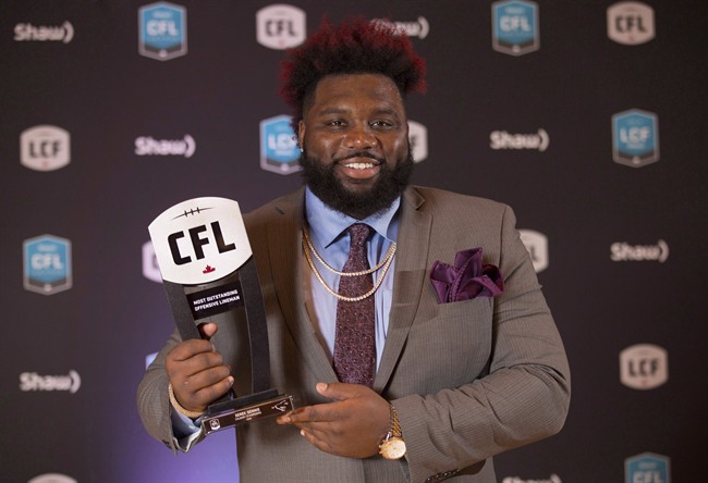 According to a league source, the Saskatchewan Roughriders have landed last year's CFL's outstanding lineman Derek Dennis.