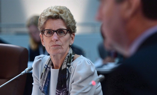 Ontario Premier Kathleen Wynne takes part in the meeting of First Ministers in Ottawa on Friday, Dec. 9, 2016. 