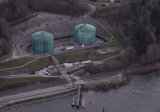 Kinder Morgan expansion loading dock in Burnaby, B.C. CANADIAN PRESS/Jonathan Hayward.