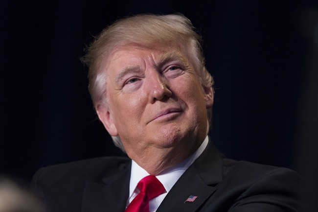 President Donald Trump listens as he is introduced during the National Prayer Breakfast, Thursday, Feb. 2, 2017, in Washington. 