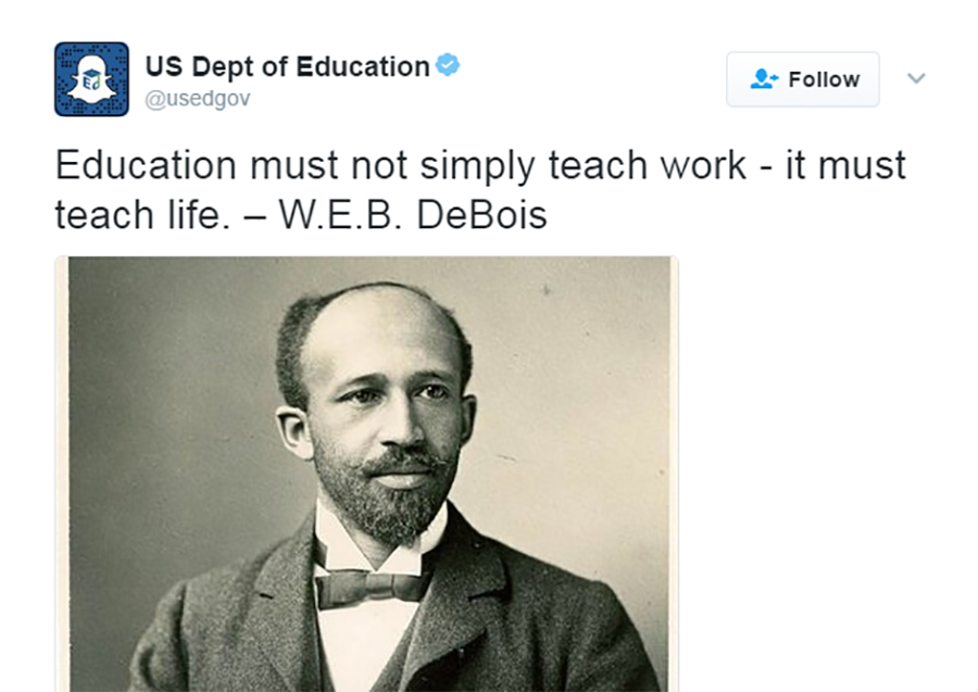 U.S. Department of Education issues Twitter error correction which contains an error - image