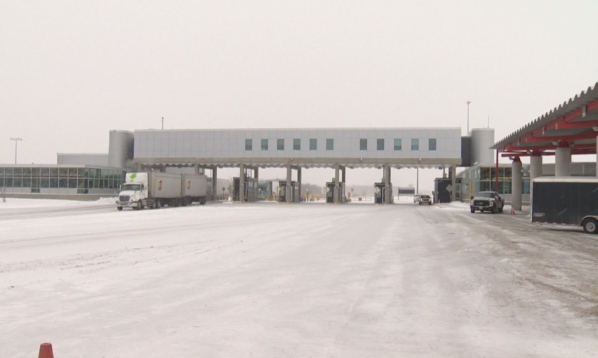 The Manitoba/U.S. border crossing near Emerson, Manitoba.