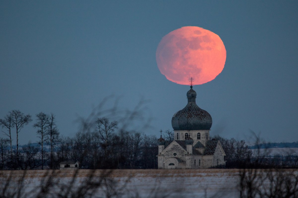 Feb. 28: This Your Saskatchewan photo of the lunar eclipse over the Ukrainian Catholic Church in Alvena was taken earlier this month by Dale Boan.