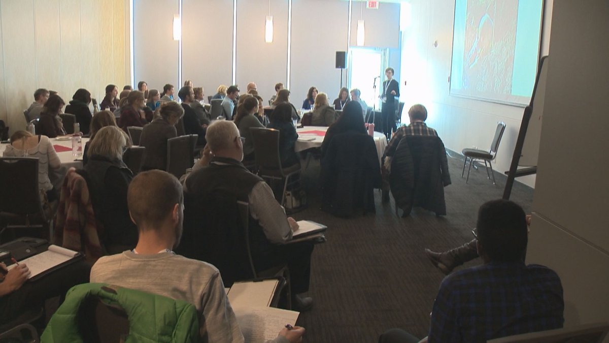 A food forum is held in Edmonton to find ways to improve access to local nutritious food in Alberta, Saturday, Feb. 4, 2017. 