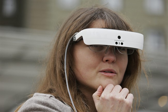 FILE - Wearable tech is increasingly being used to help those with disabilities, such as the eSight wearable that can help legally blind people see, pictured here.