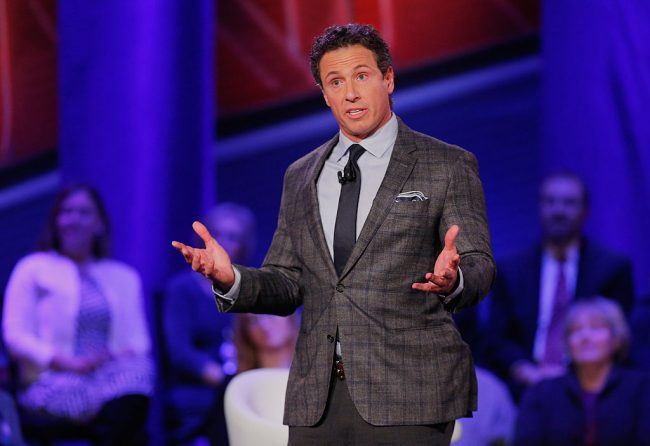 Chris Cuomo speaks at a town hall forum hosted by CNN at Drake University on January 25, 2016 in Des Moines, Iowa.  