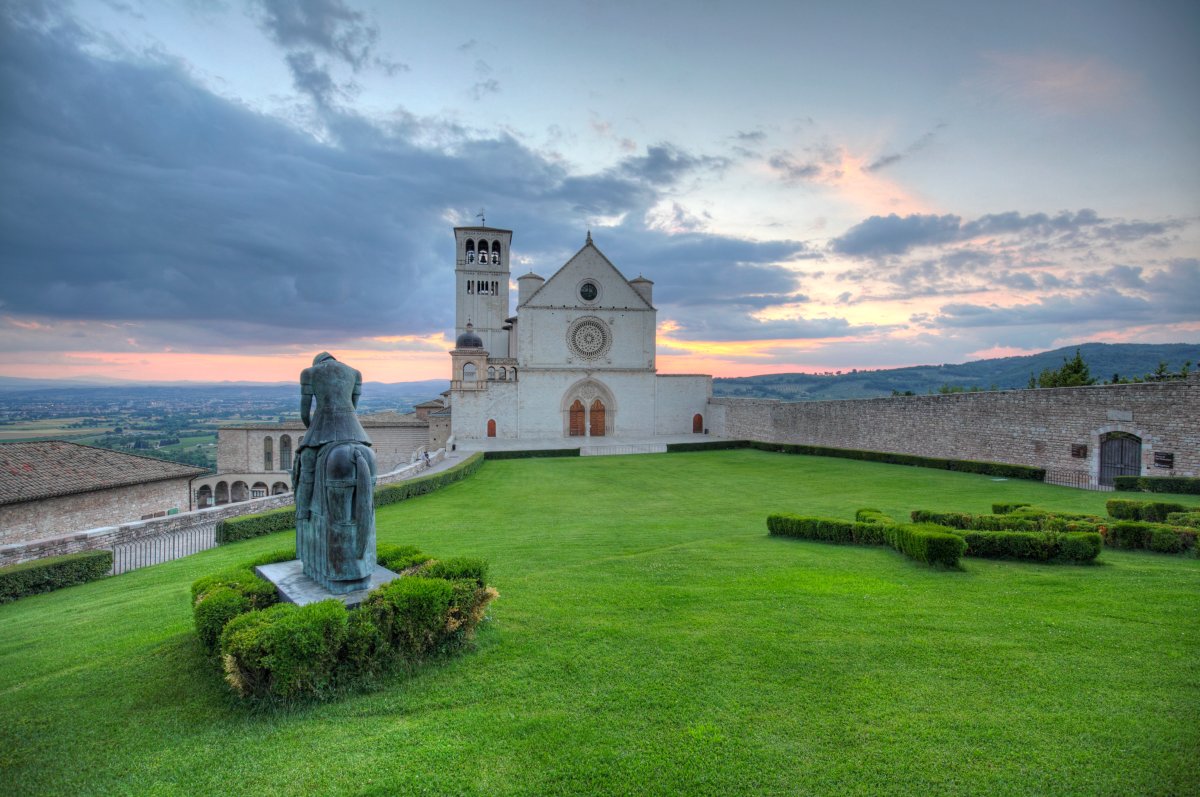 Some regions of Italy, like Umbria, pictured above, offer surprisingly affordable wedding venues to budget-savvy couples.