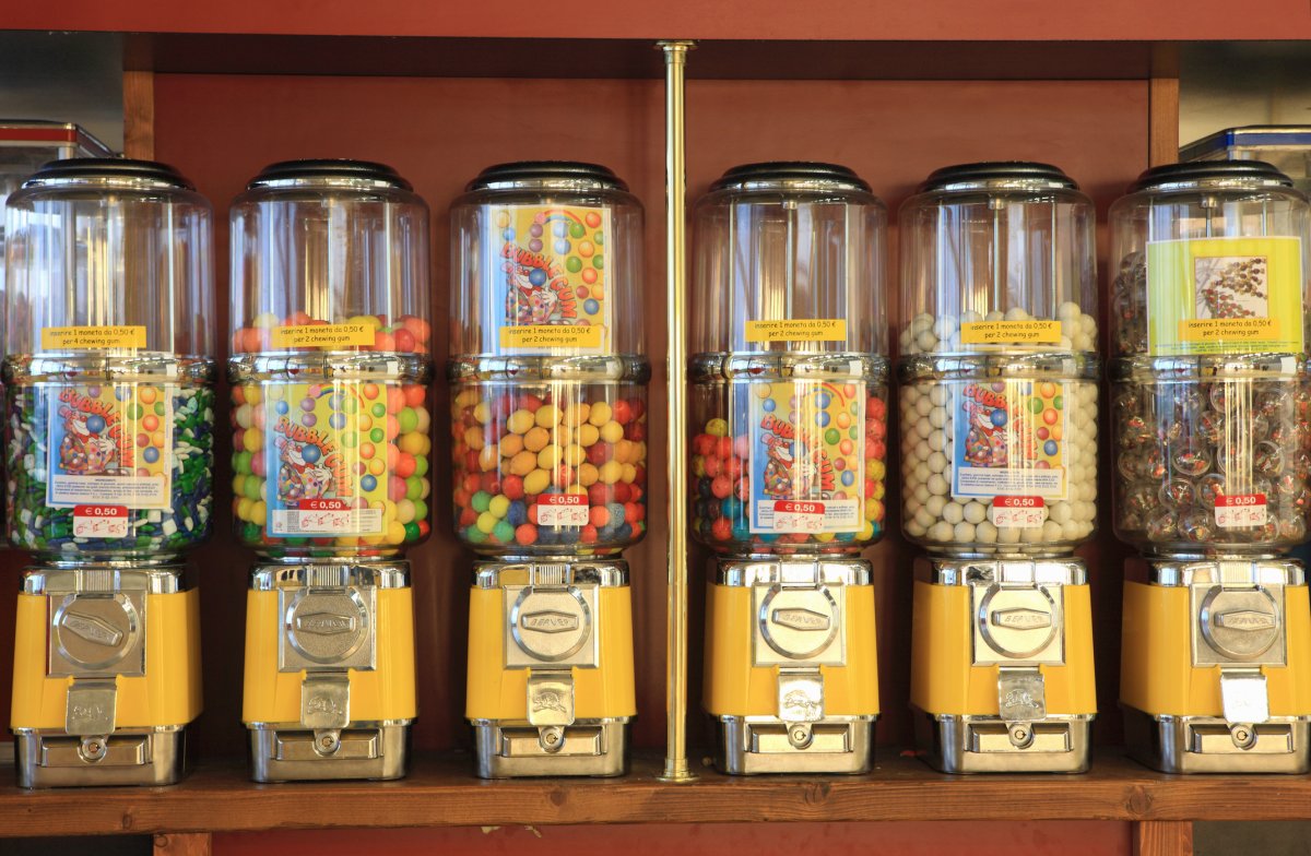Candy machines.