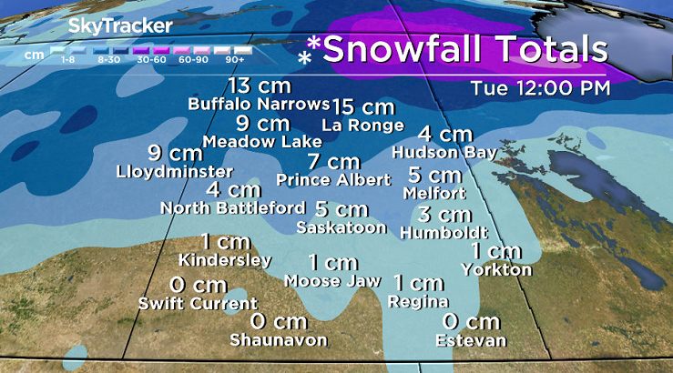 GFS model indicating around 5 centimetres of snow possible over the long weekend.