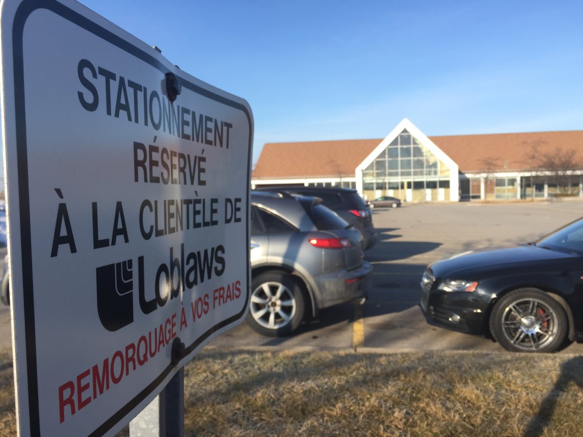 Parking at the Loblaws next to Brossard's Panama bus station is opening up to commuters, Tuesday, Feb. 28, 2017.