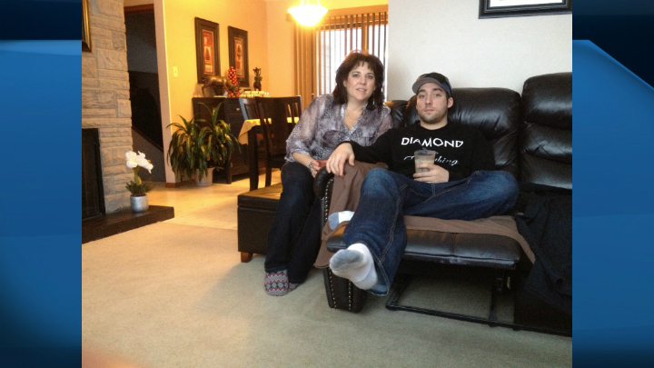 Jesse Hoehn (right) with his mother Carol.