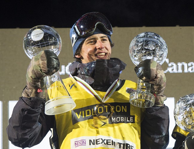 Saskatchewan's Mark McMorris edged fellow Canadian Max Parrot for the gold medal in big air at a World Cup event in Quebec.