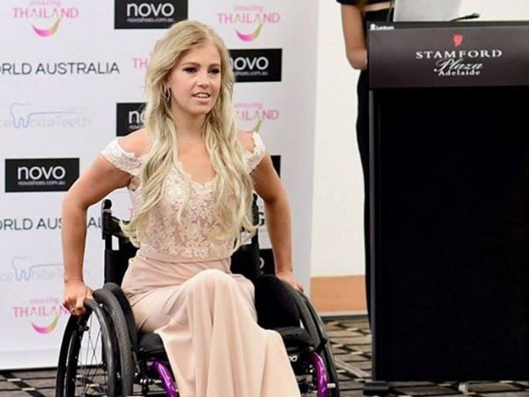 “I want the catwalk to be a fair and inclusive place for everyone." Justine Clark was the first disabled woman to compete in Miss World Australia on Feb. 18, 2017.