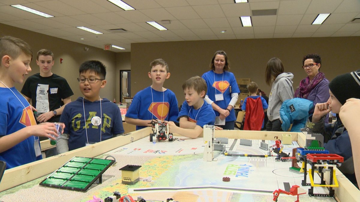 Dozens of grade 4 to 8 students in Regina participated in a robotics competition using Lego.