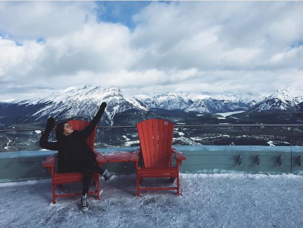 Game of Thrones actress Maisie Williams posted this photo of her in Banff to her Instagram account on Feb. 21, 2017. 