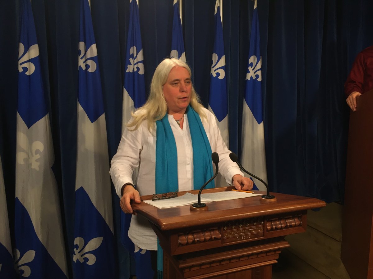 Quebec’s Sainte-Marie-Saint-Jacques riding will not be eliminated. The MNA representing the riding, Quebec Solidaire’s Manon Massé, had been fighting for several weeks to keep it, Thursday, March 2, 2017.
