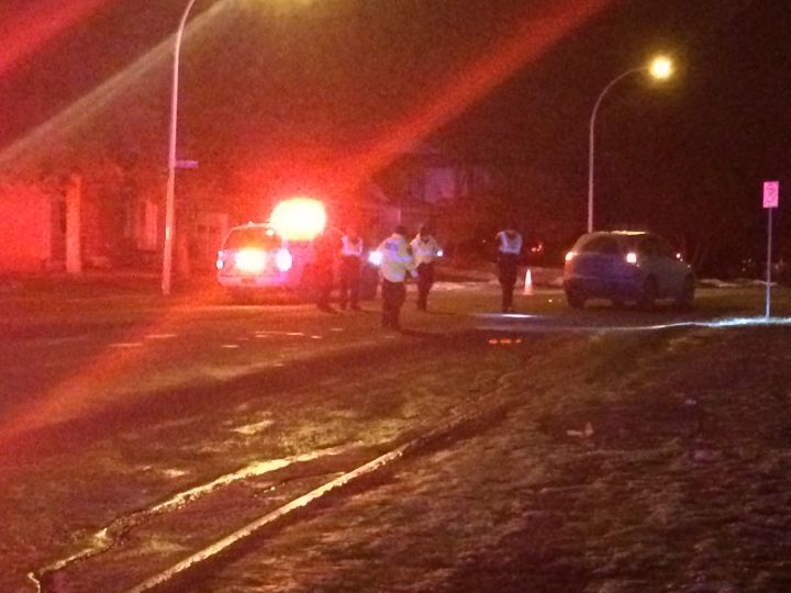 Police investigate a collision in the area of 146 Avenue and 55 Street just before 11 p.m. on Feb. 16, 2017.
