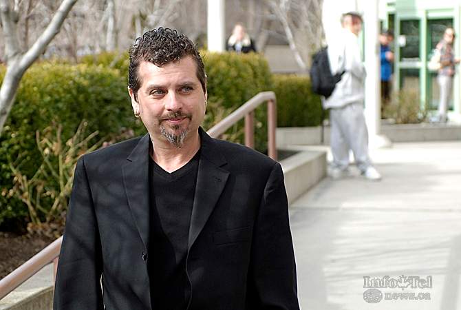 John Newcome outside Kelowna law courts