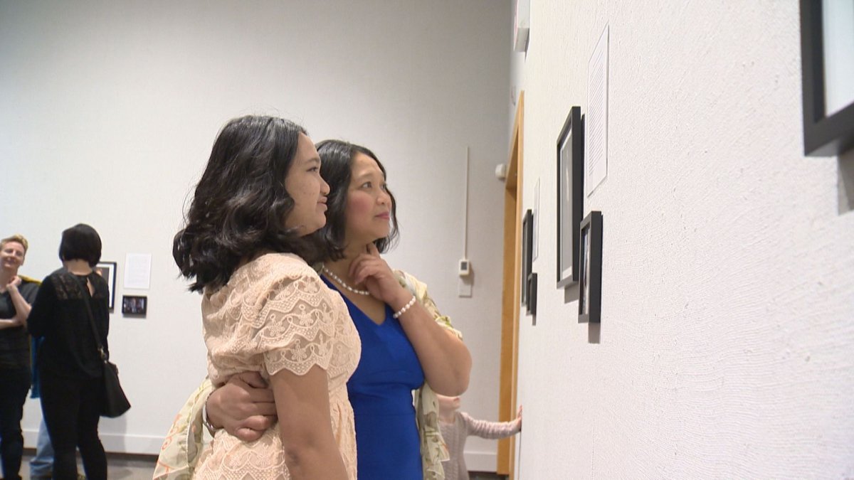 Canadian newcomers share their stories about moving to Canada in a new exhibit called 'A Rightful Place' at the Art Gallery of Regina.