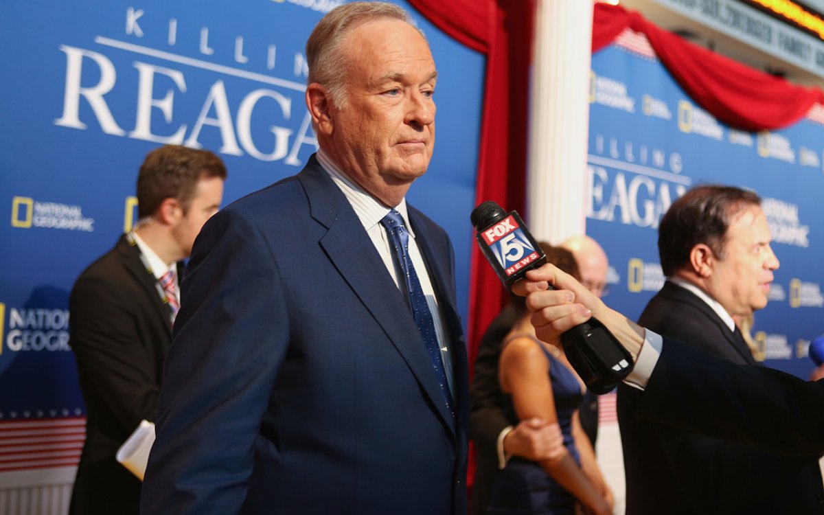 Author and television host Bill O'Reilly (C) attends the "Killing Reagan" Washington DC premiere at The Newseum on October 6, 2016 in Washington, DC.