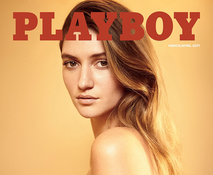 This image released by Playboy shows Playmate Elizabeth Elam on the cover of the March-April 2017 issue of the magazine. 