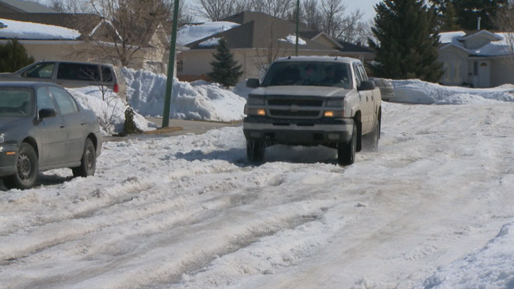 Crews will shave Saskatoon streets where ice ruts have reached a depth of 15 centimetres.