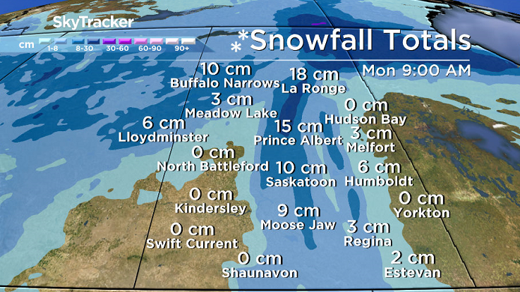 RPM model indicating up to 10 centimetres of snow possible over the long weekend.