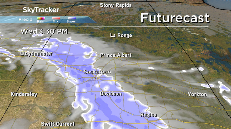 Snow is expected to kick in midday Thursday in the Saskatoon area.