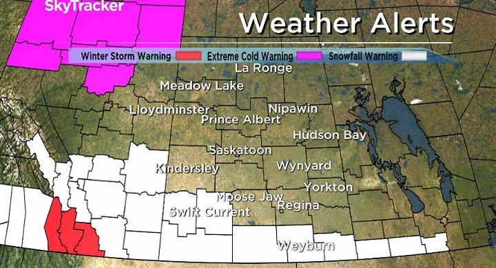 Environment Canada has issued a snowfall warning in southern Saskatchewan.