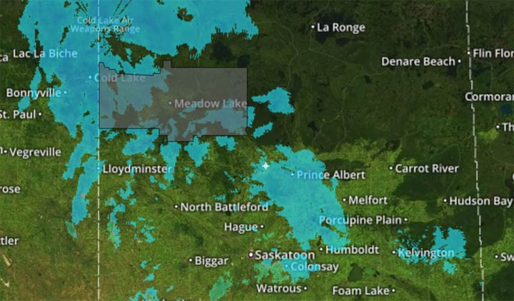 Environment Canada has issued a snowfall warning in west-central Saskatchewan.