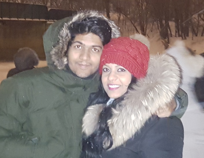 Bhaavya Trivedi (right) and her brother, Kushagra (left).  Bhaavya's bag, carrying her passport and other important documents, was stolen Friday afternoon in front of her brother's apartment. Noe she is worried she may have to leave the country. 