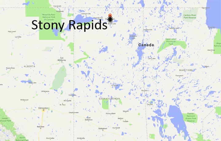 Saskatchewan RCMP say a man they were chasing in Stony Rapids disappeared underwater and is believed to have drowned.