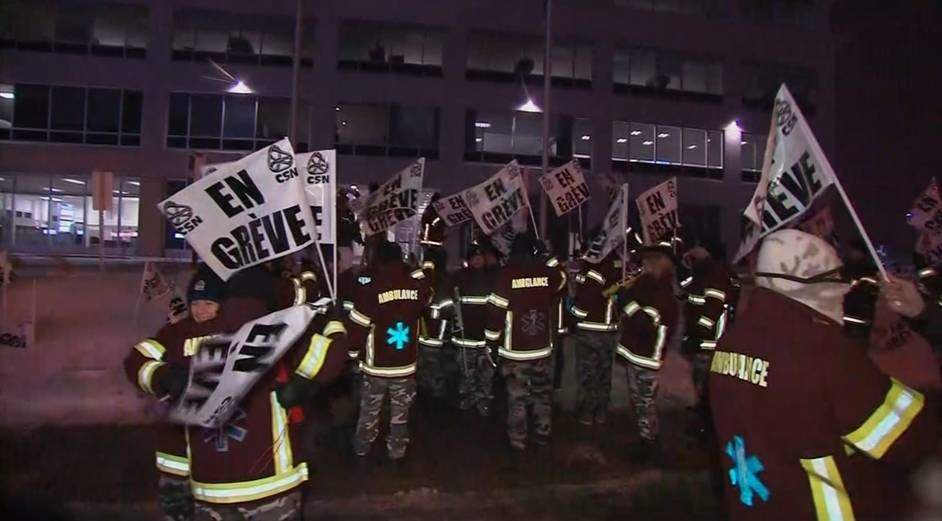 Approximately 960 paramedics working for Urgences-Santé from Montreal and Laval have begun to strike Sunday, February 5, 2017.
