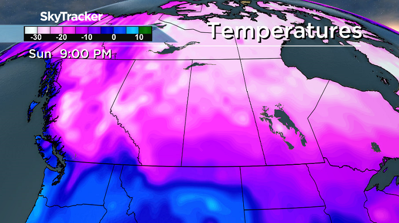 Arctic air starts to make its presence known again on Sunday.