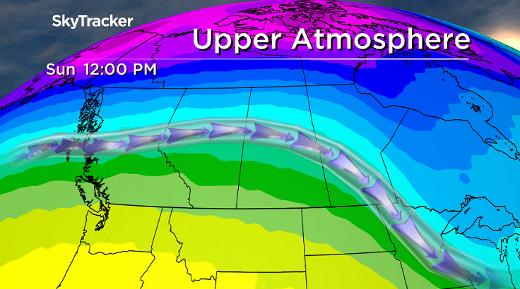 Upper ridge of high pressure builds in the heat into next week.