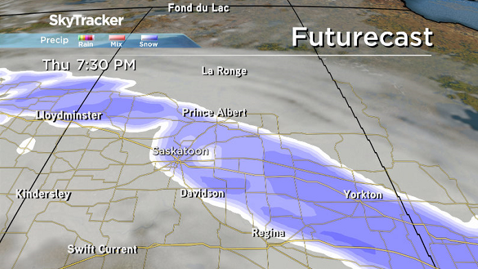 Snow is expected to move into Saskatoon late Thursday into Friday.