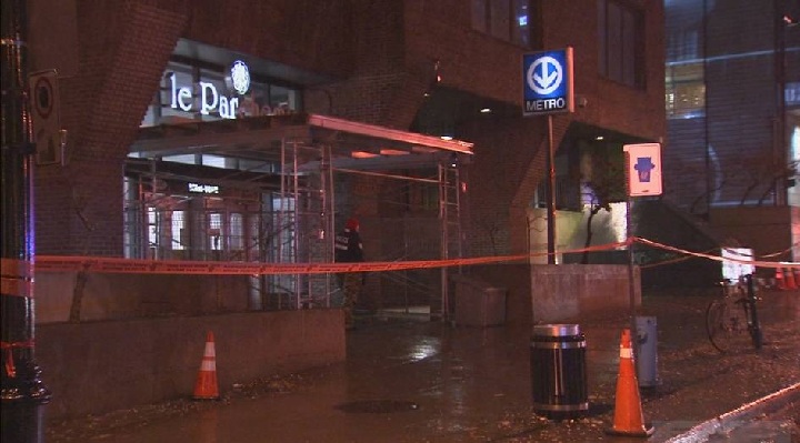 A 22-year-old man is in police custody following a stabbing in downtown Montreal that sent a 27-year-old man to hospital with serious injuries. Sunday, Feb. 26, 2017.