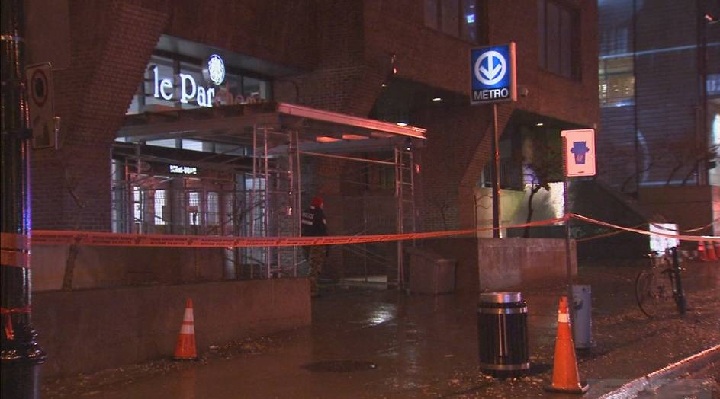 A 22-year-old man is in police custody following a stabbing in downtown Montreal that sent a 27-year-old man to hospital with serious injuries. Sunday, Feb. 26, 2017.