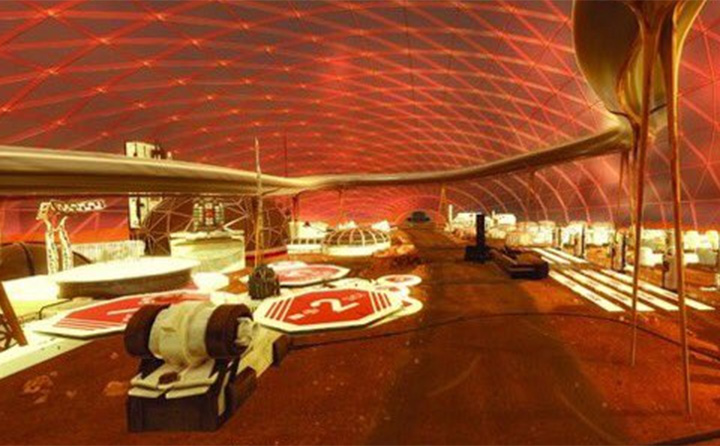 A conceptual design image from UAE’s “Mars 2117” project.