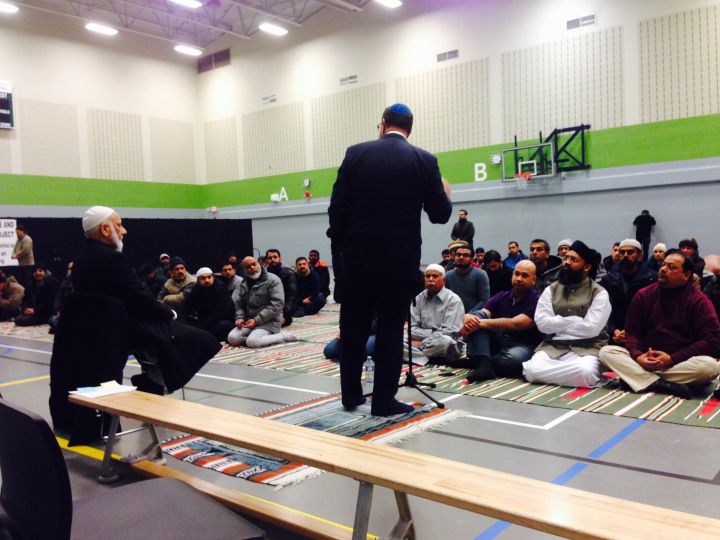 Rabbi Shaul Osadchey at a Visit a Mosque event in Calgary on Feb. 3, 2017.