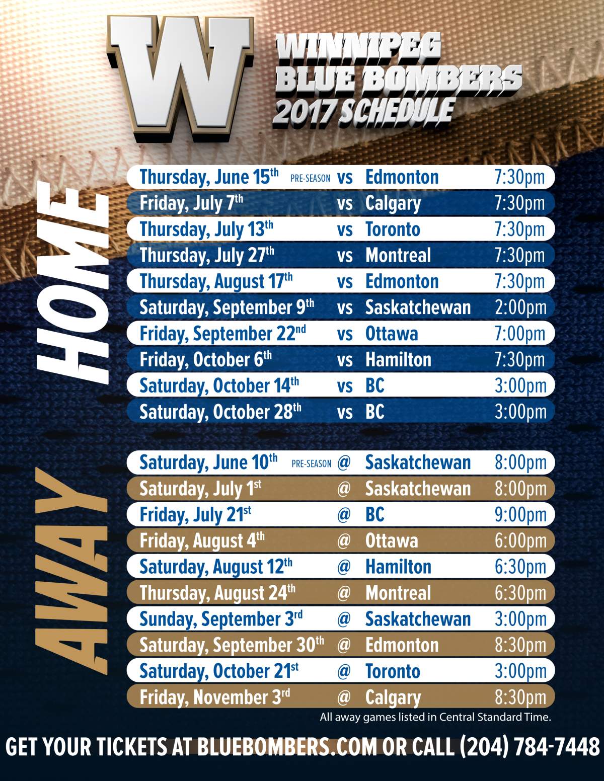 Winnipeg Blue Bombers open 2017 season in Saskatchewan - image