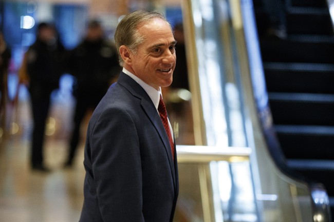 In this Jan. 9, 2017 file photo, Veterans Affairs secretary nominee David Shulkin leaves a meeting at Trump Tower in New York.